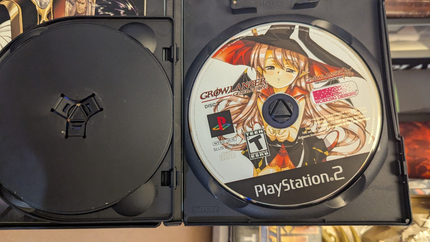 Growlanser: Generations Sony PlayStation 2 PS2, 2004 includes both CDs and book.