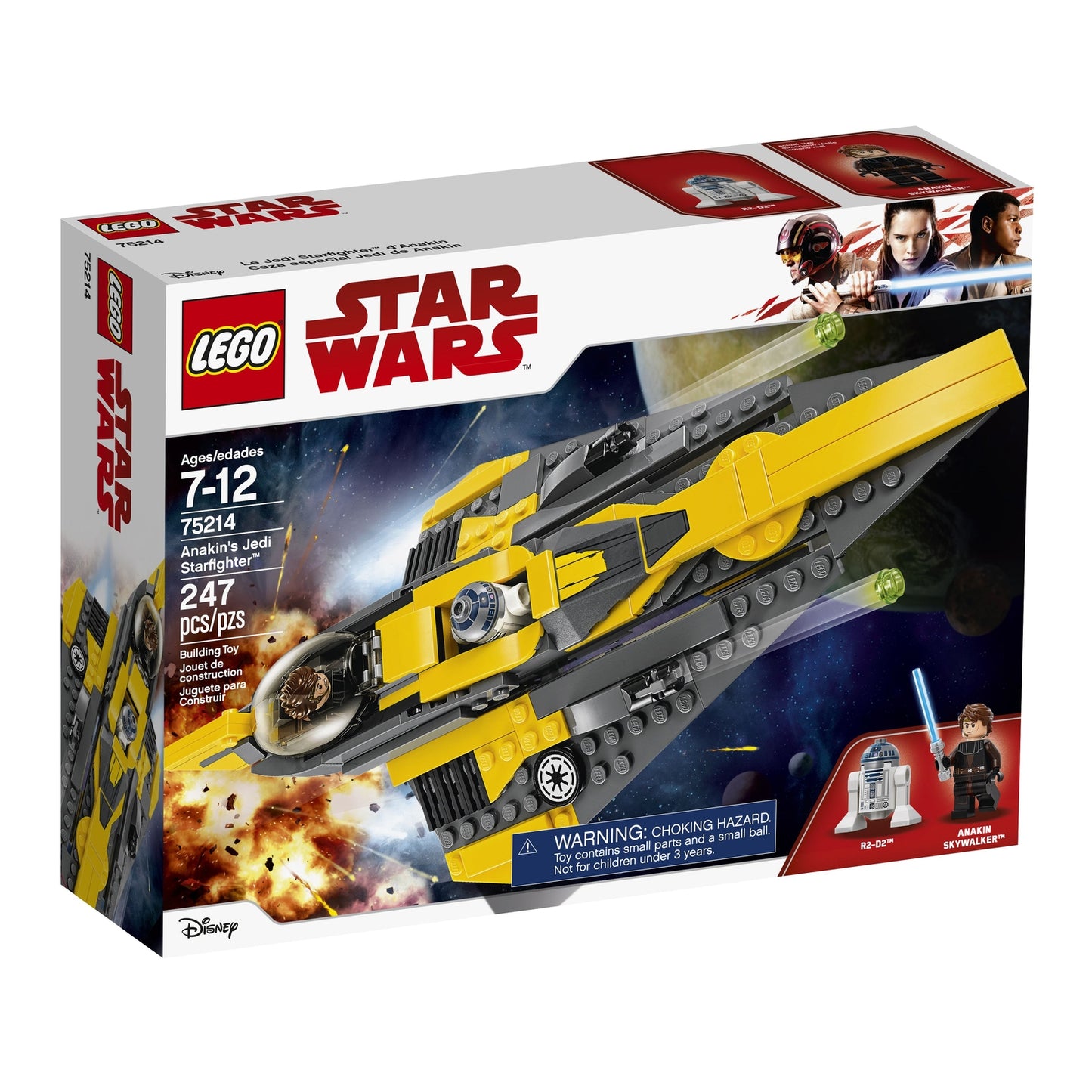 Lego Anakin's Jedi Starfighter 75214 R2-D2 Clone Wars Star Wars Set NEW FREESHIP