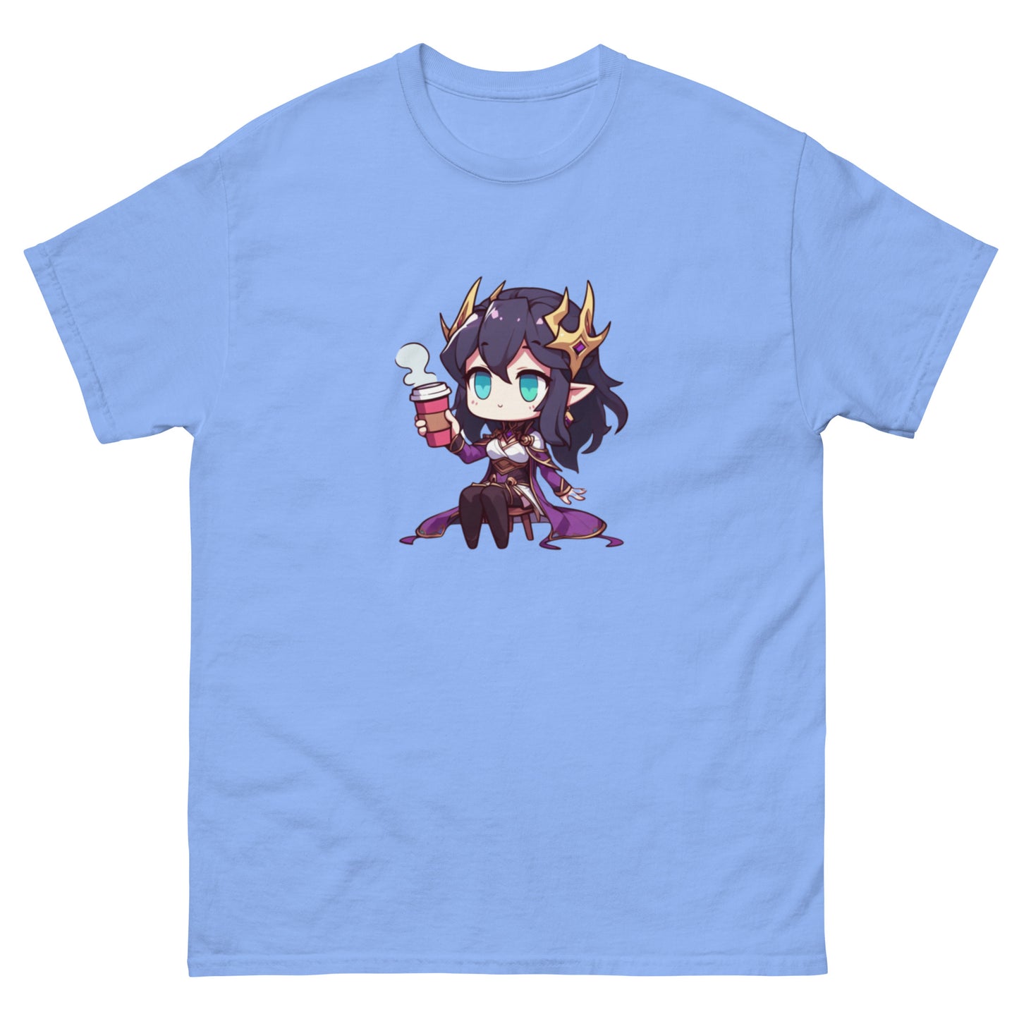 Classic T-Shirt Tee - Necromancer Sorceress Hot Coffee