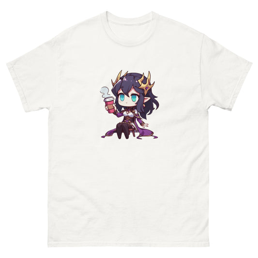 Classic T-Shirt Tee - Necromancer Sorceress Hot Coffee