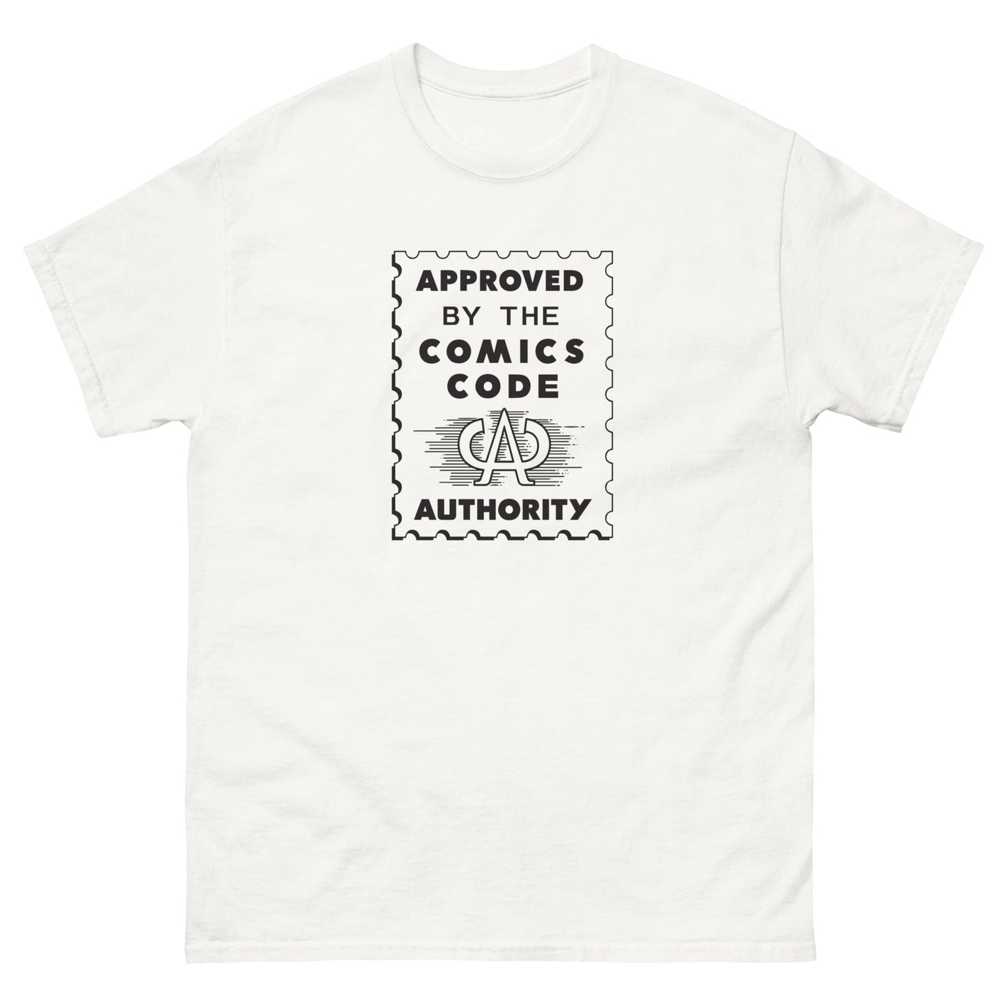 Classic T-Shirt Tee (Front and Back) - Approved by the Comics Code & Captain America