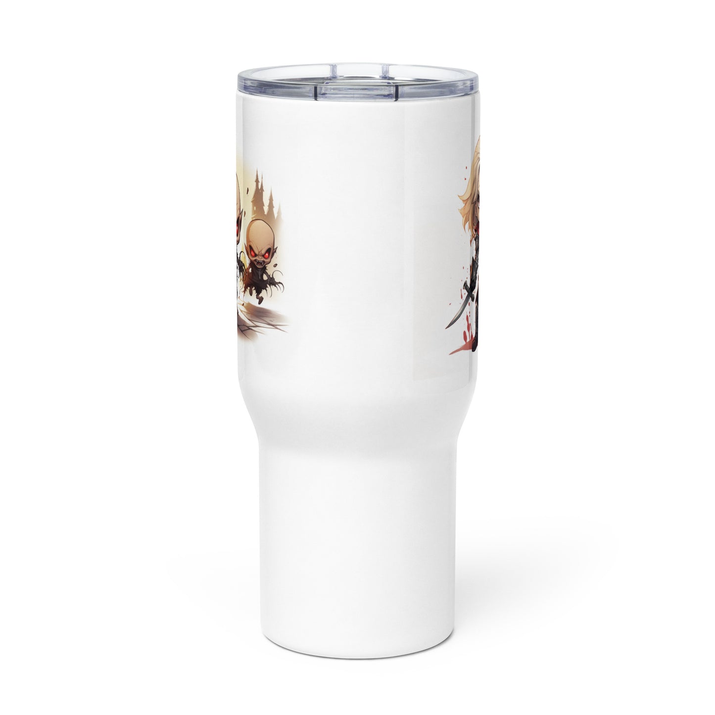 White Travel Mug - Sangromancer Swordsman plus Vampire Horde