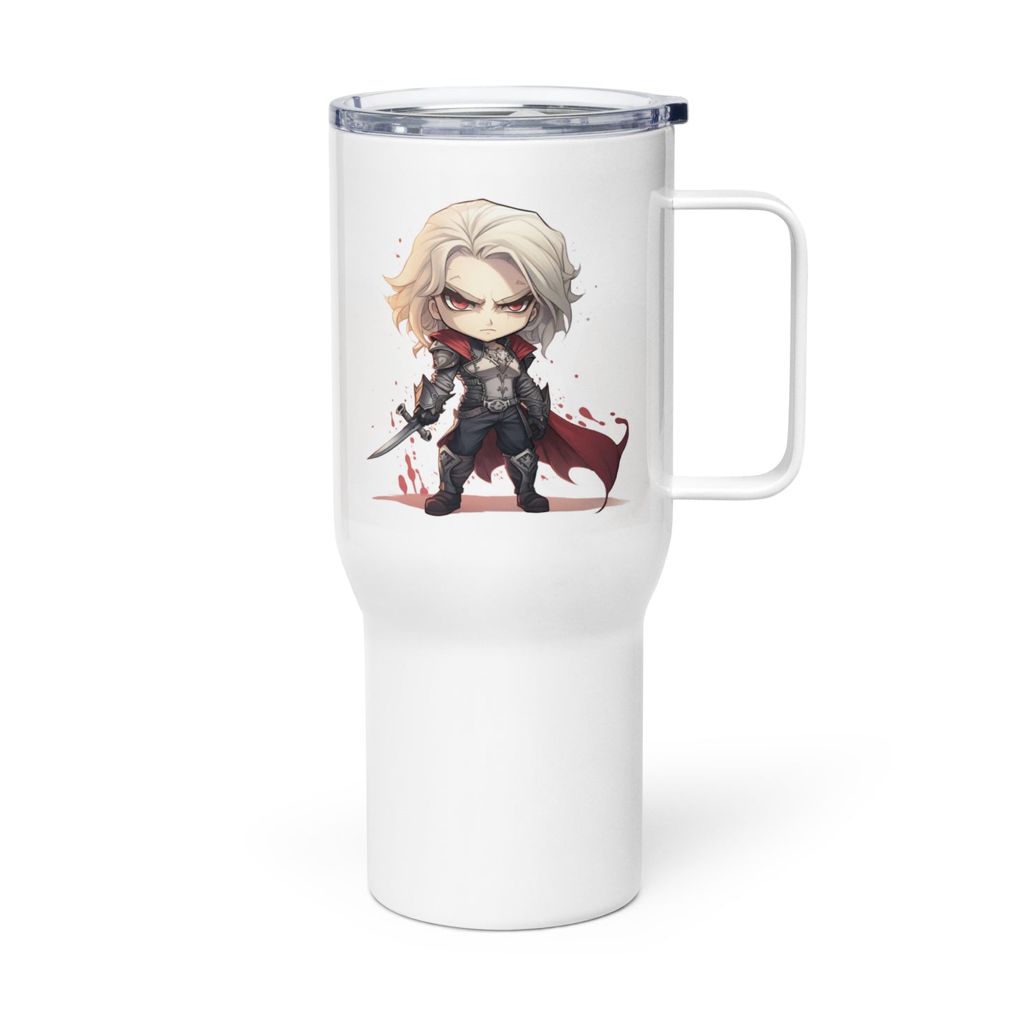 White Travel Mug - Sangromancer Swordsman plus Vampire Horde