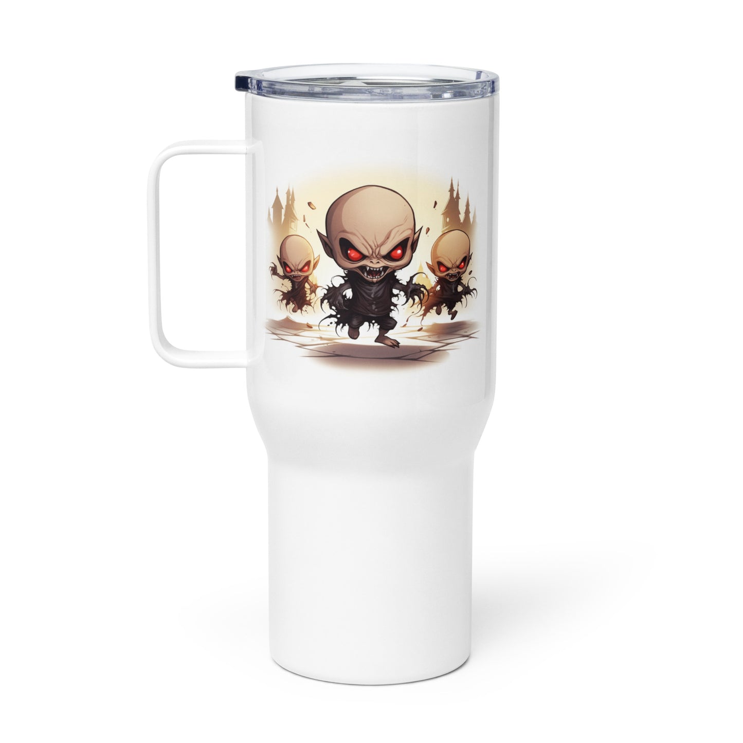 White Travel Mug - Sangromancer Swordsman plus Vampire Horde