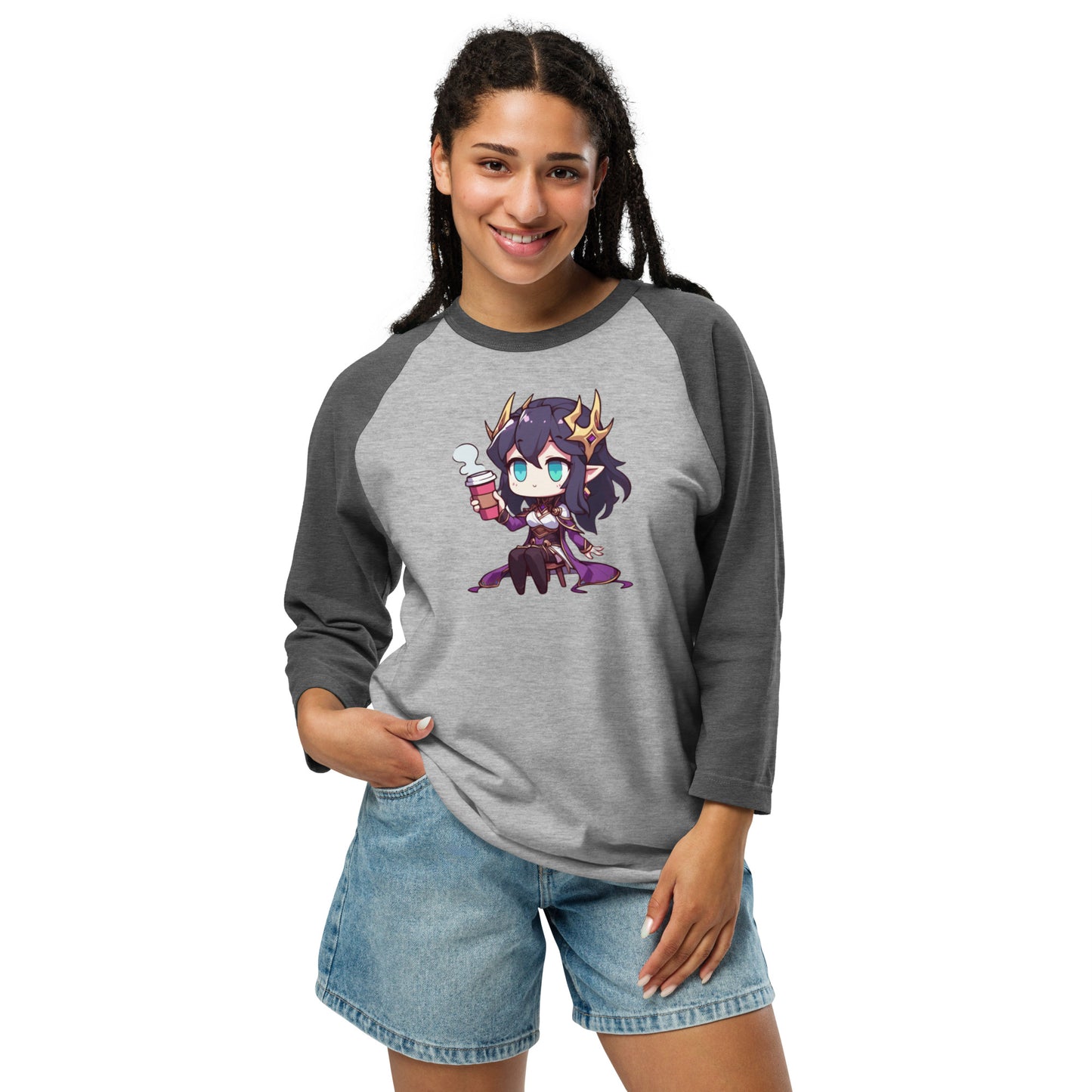 3/4 sleeve raglan shirt - Necromancer Sorceress