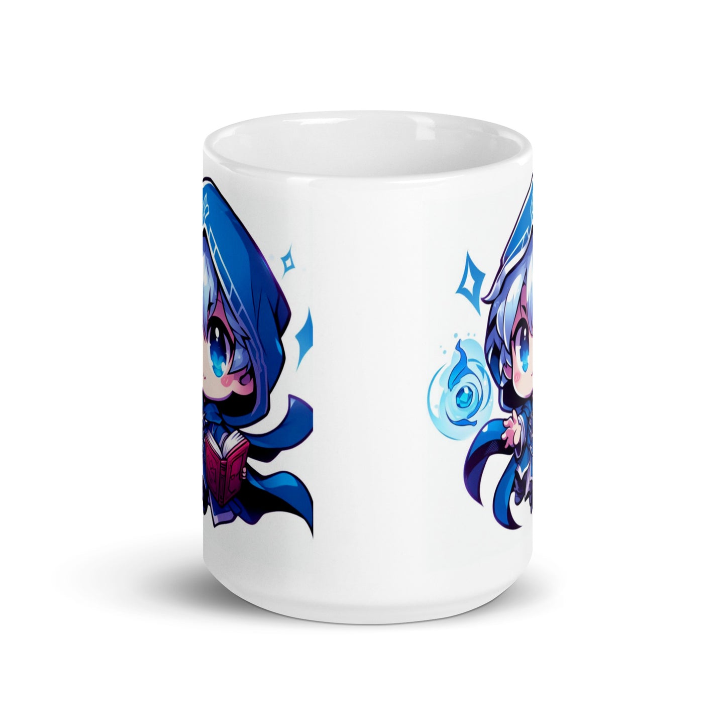 White Glossy Mug - Blue Mind Mage